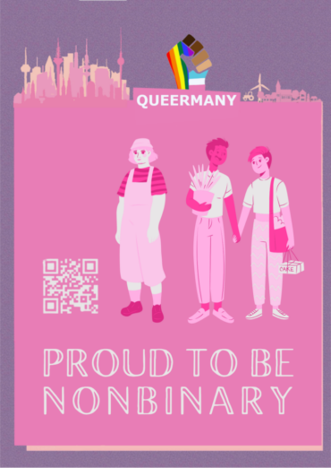 Aufkleber Proud to be Nonbinary - Nichtbinär-Sticker-Motiv